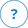 A blue question mark in a blue circle on a white background.