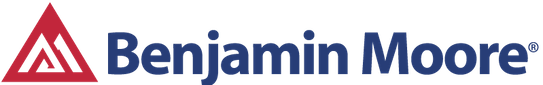 Benjamin Moore logo: red triangle over blue text.
