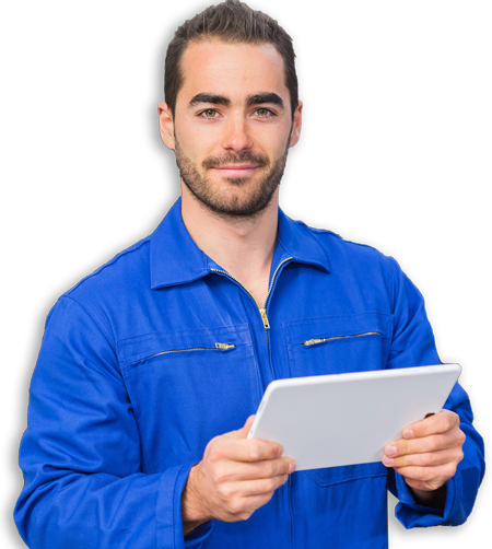 Technician Holding A Tablet — Country to Coast Cabling in Rockhampton, QLD