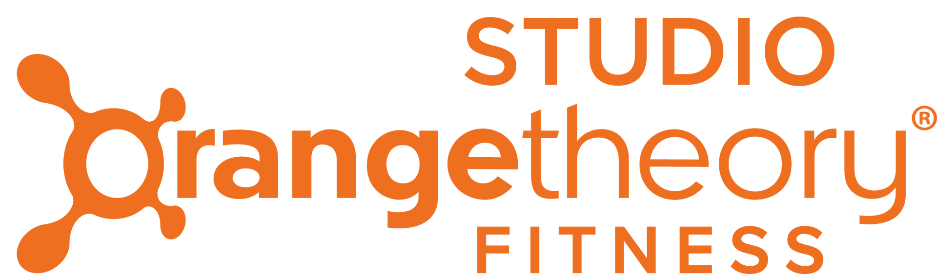 Logo d'Orangetheory Fitness, orange et blanc.