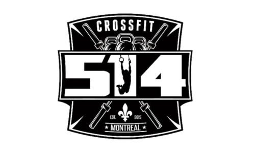 Un logo noir et blanc pour crossfit 514 montreal