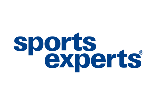 Le logo des experts sportifs est bleu et blanc sur fond blanc.