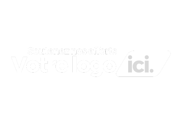 Un fond blanc avec le mot votre logo ici dessus.