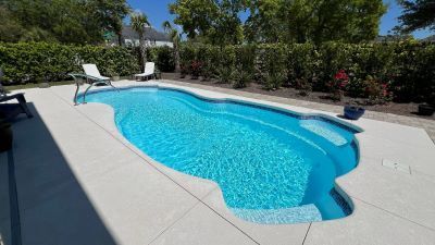 Beautiful, clean and sparking pool cleaned by Grey Shark Pool Services.