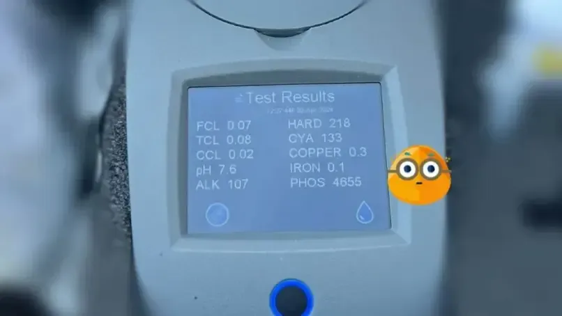 Testing water for high phosphorus with a high-accuracy photometer.