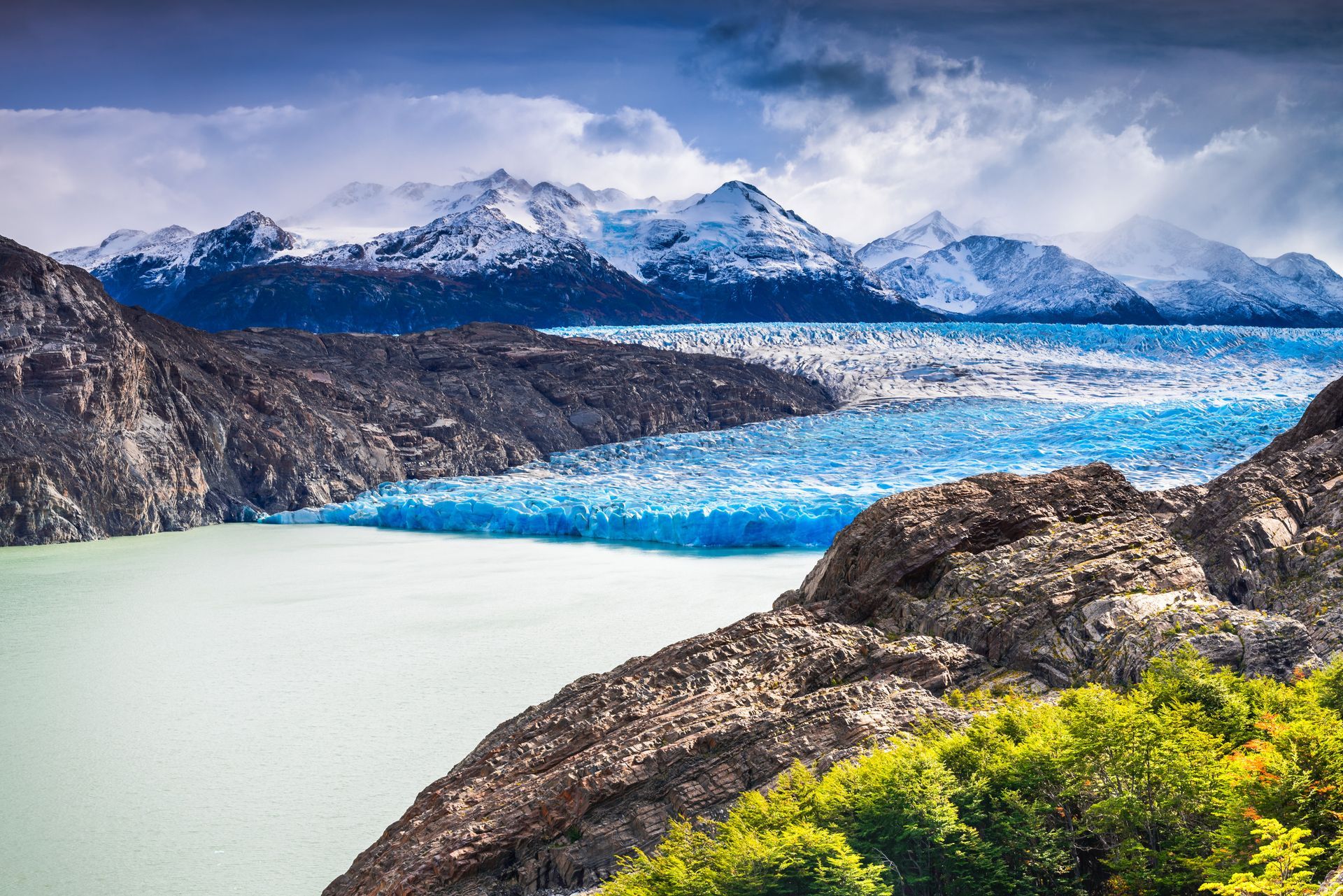 Patagonia, Chile - Grey Glacier in Southern Patagonian Ice Field, Torres del Paine in South America
