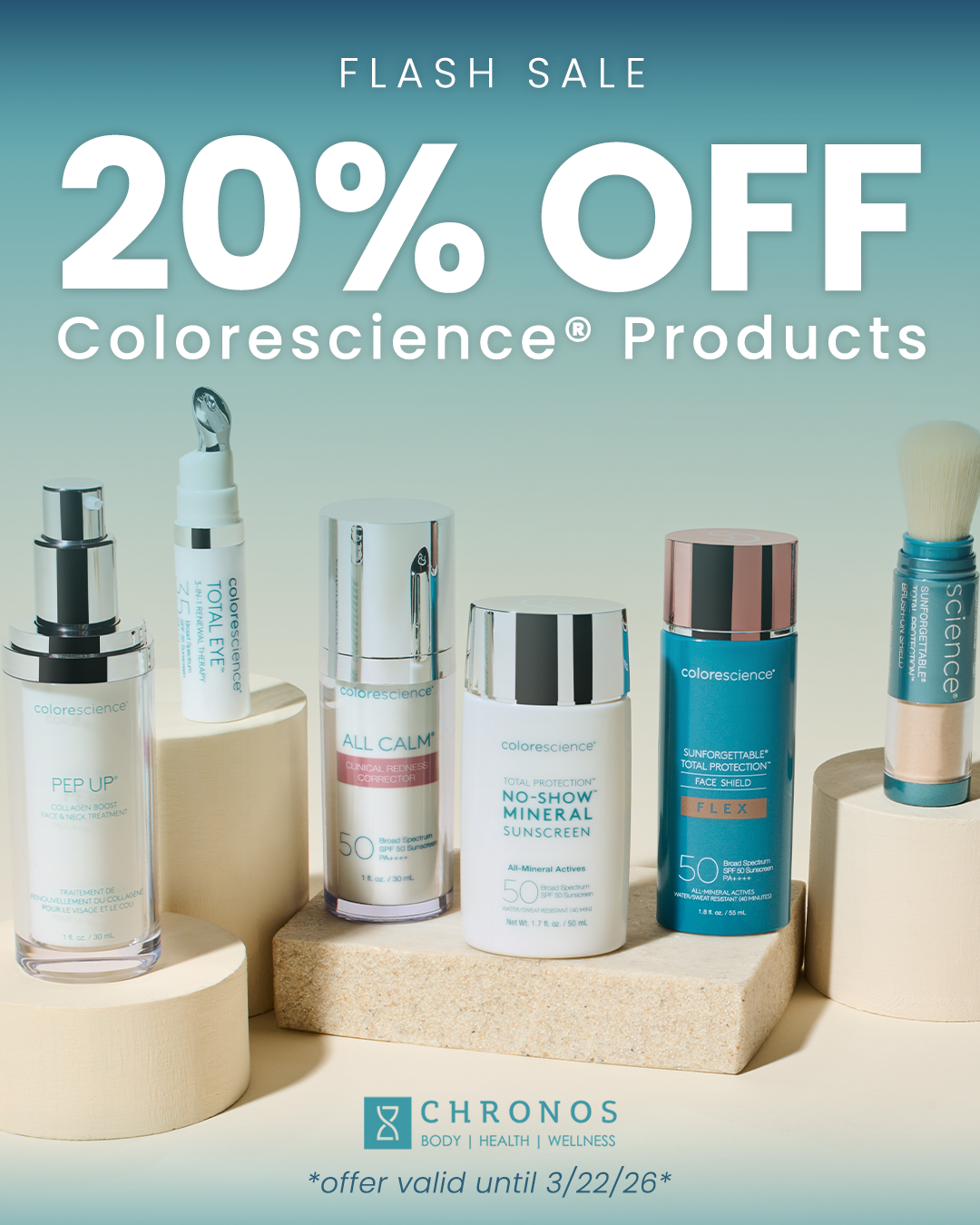 Colorescience product sale | Metairie Med spa | Chronos BHW