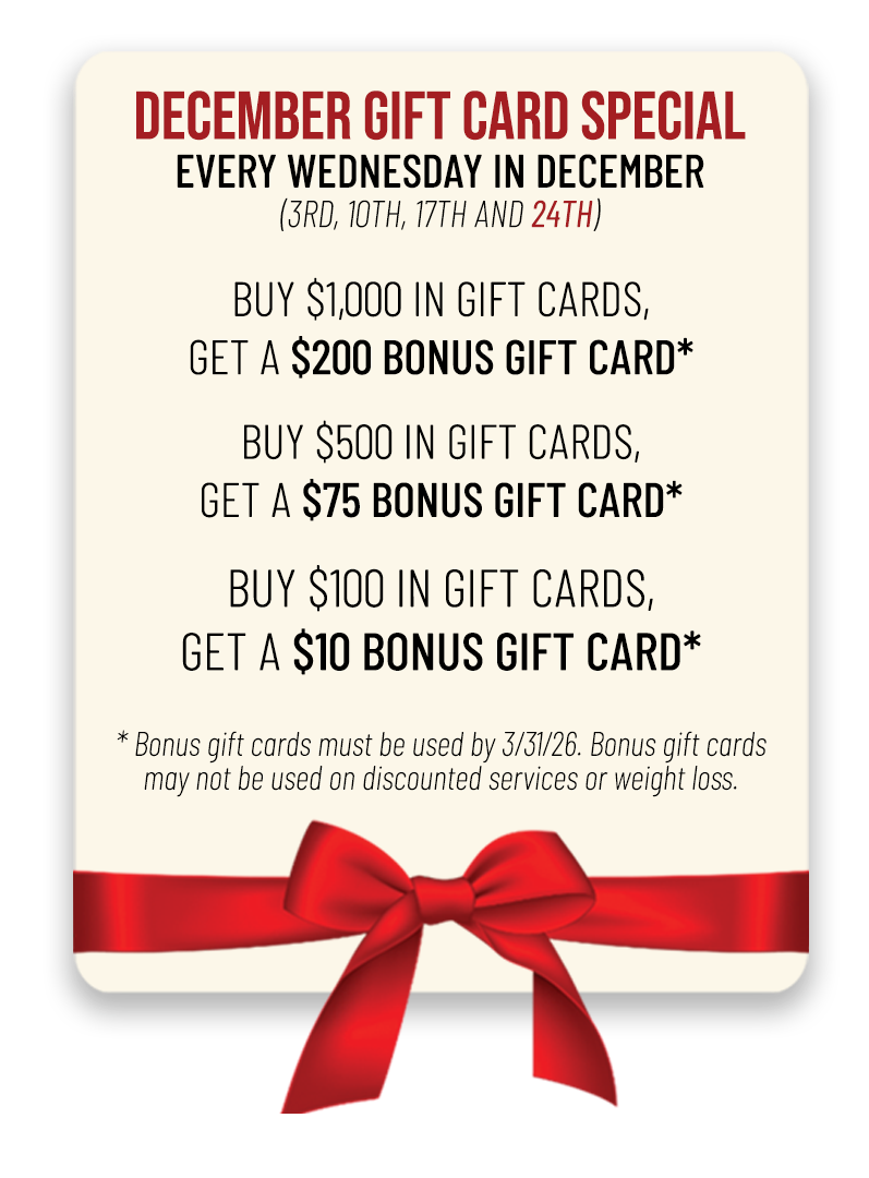 Chronos gift card specials in Metairie, LA | Med spa gift cards specials for the holidays