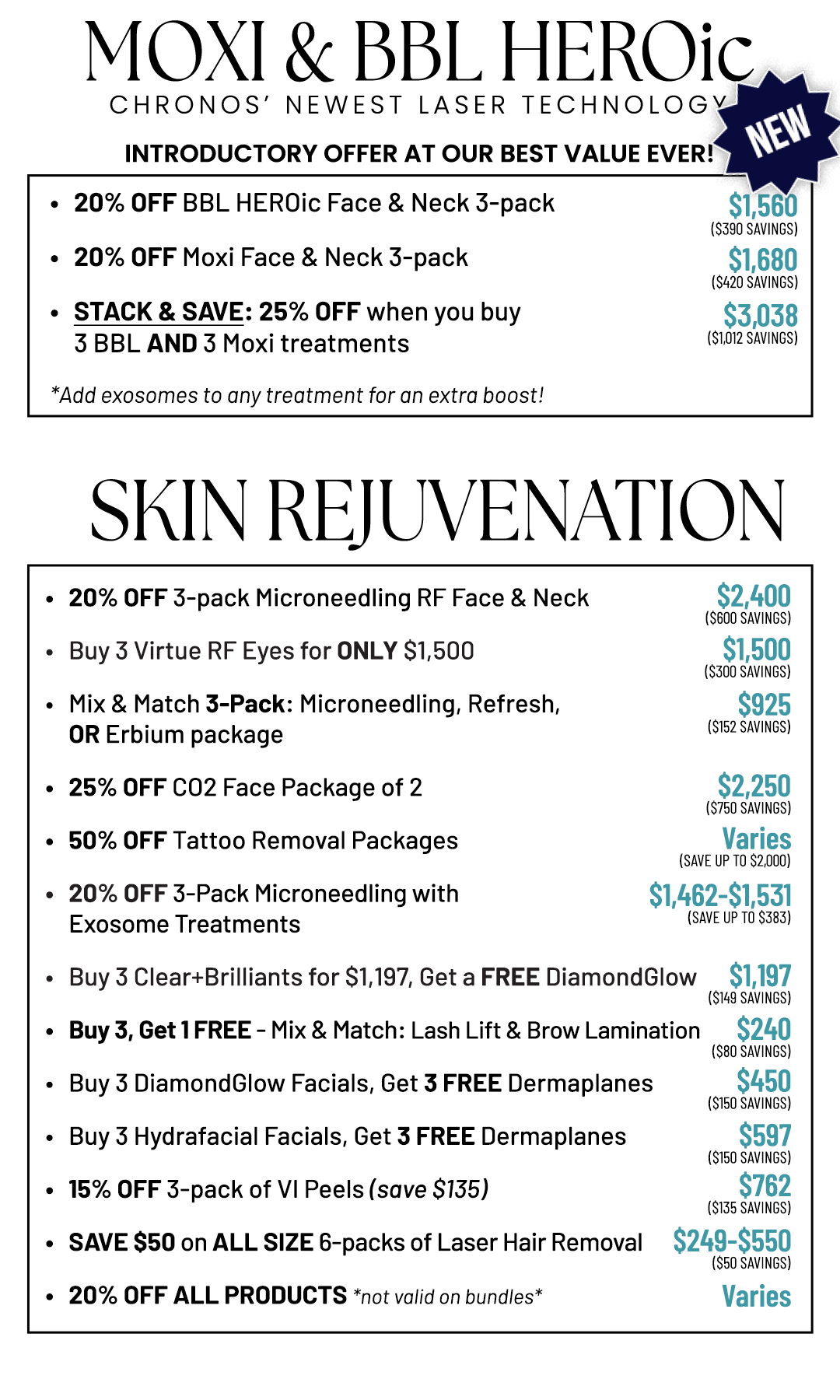 Chronos Extravaganza exclusive event specials | Metairie Med Spa | Chronos BHW