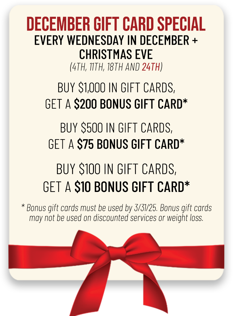 Chronos gift card specials in Metairie, LA | Med spa gift cards specials for the holidays