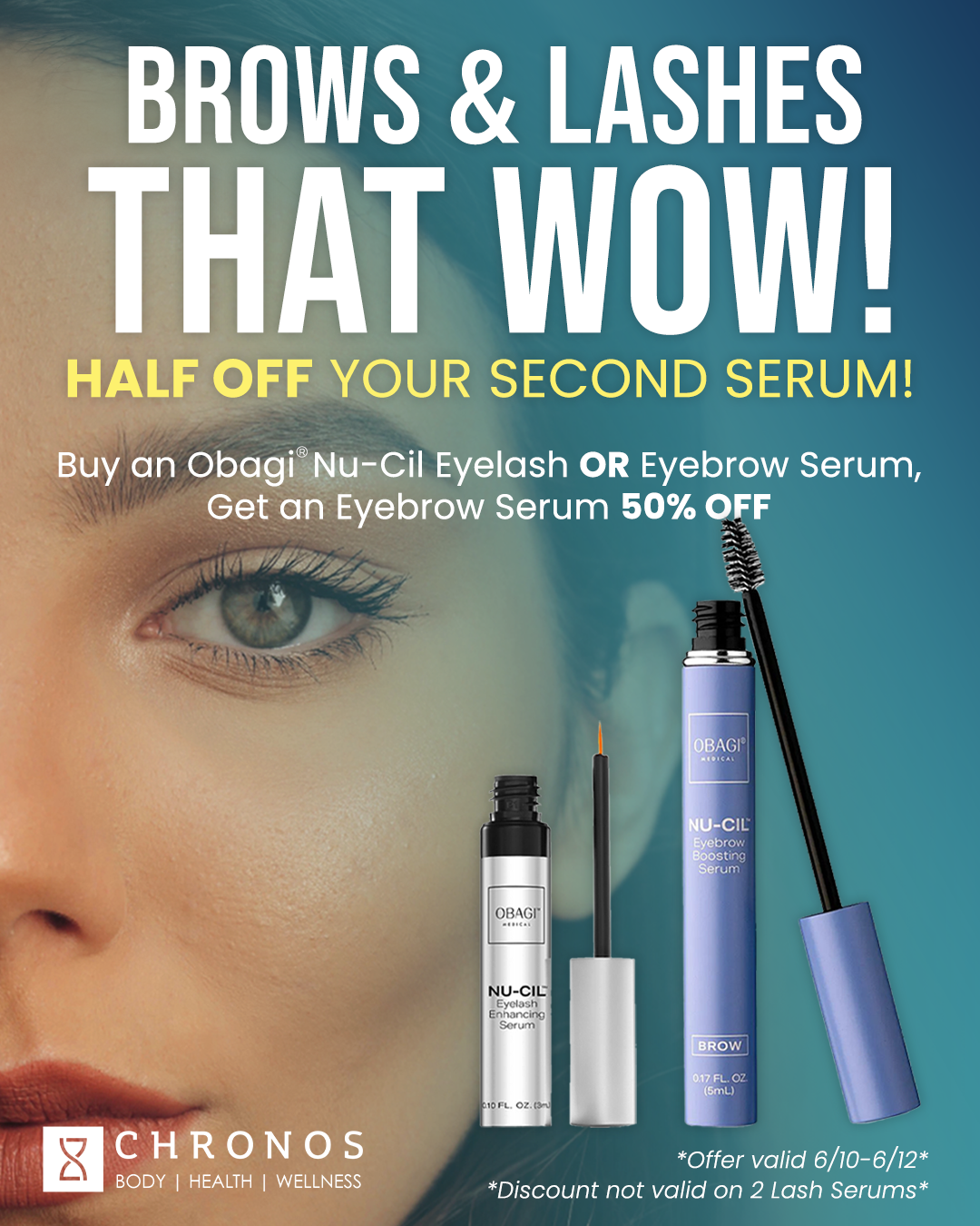 lash and brow serums for growth | Obagi Nu-cil Serum Sale | metairie, LA at Chronos BHW