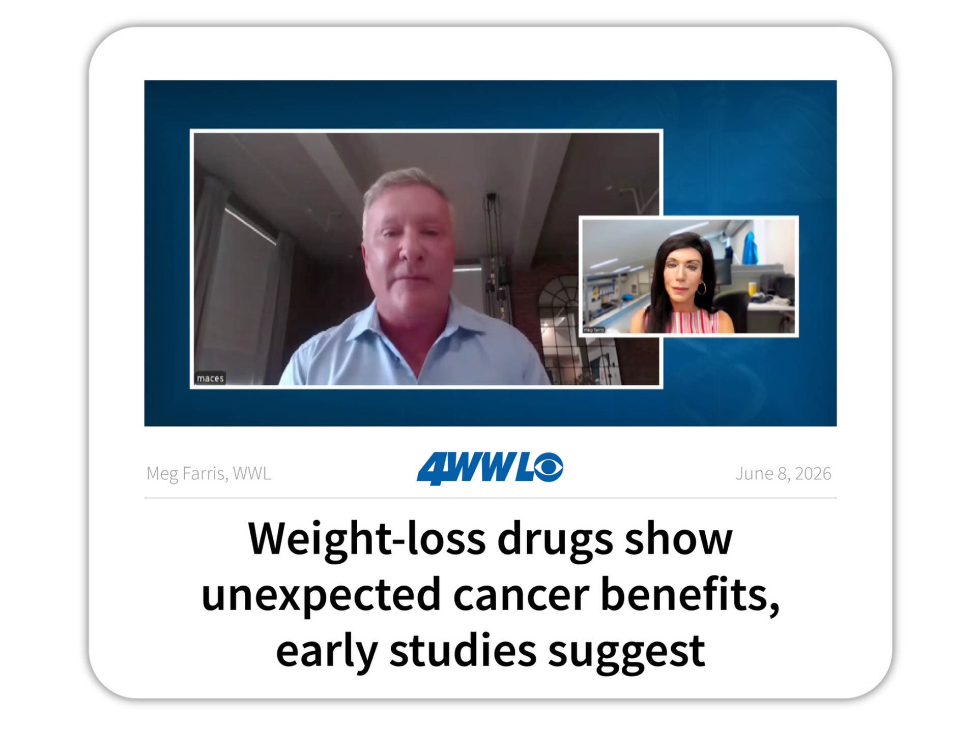 Dr. Scott WWL interview with Meg Farris on Costco semaglutide launch