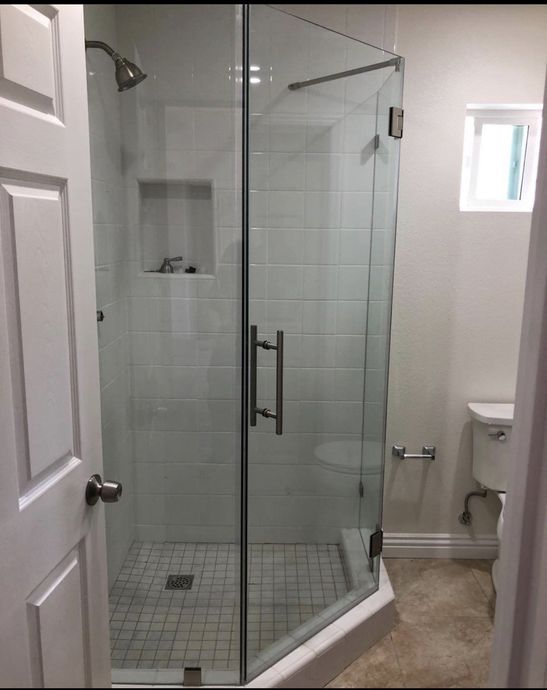 Shower with a Glass Door — Pasadena, CA — A & S Glass and Mirrors