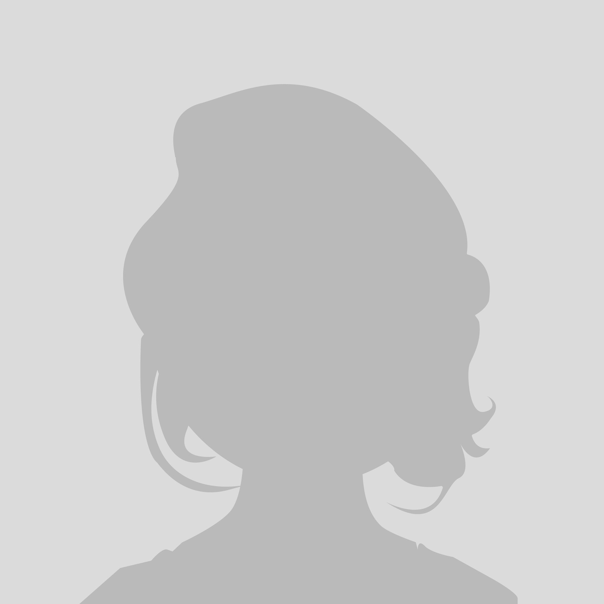 Silhouette of a person with short hair, shoulders visible, facing away.