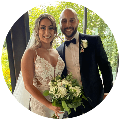 Amanda and Domenic, 5-star review for Weddings by David