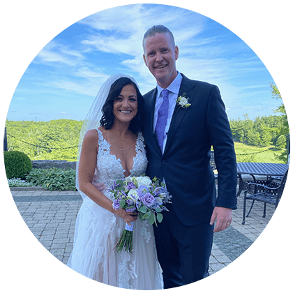 Ashley and Christopher, 5-star review for Weddings by David