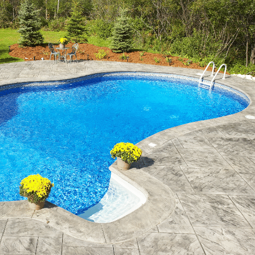 best custom decorative concrete pool deck installation contractor near me dallas texas