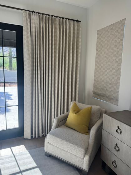 textured panelled curtains