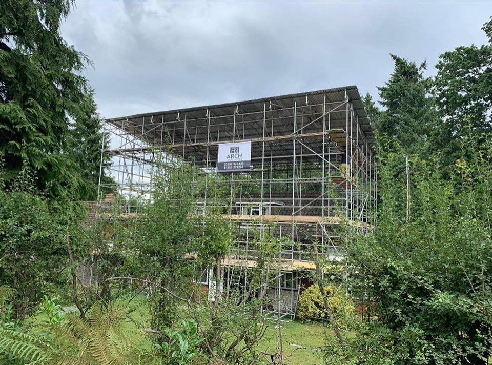 scaffolding roof extension access farnham