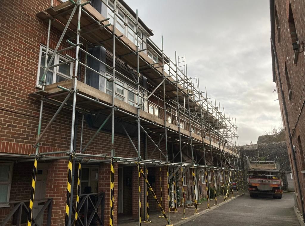 domestic flat scaffold towers aldershot farnham surrey