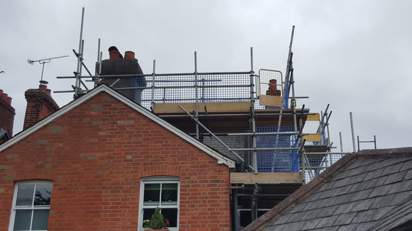 roof chimney repair access scaffolding aldershot