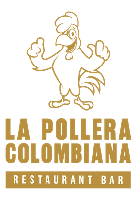 A logo for la pollera colombiana colombian restaurant
