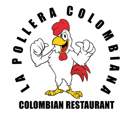 A logo for la pollera colombiana colombian restaurant