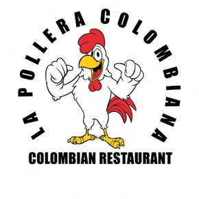 A logo for la pollera colombiana colombian restaurant