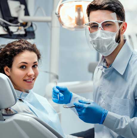 Dentist and Patient Inside Dental Office — El Cajon, CA — Michael A Rogers DDS