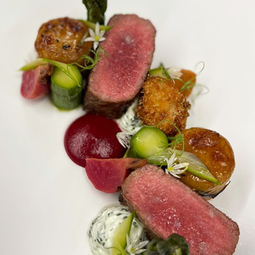 Traditional lamb dinner re-worked for fine dining