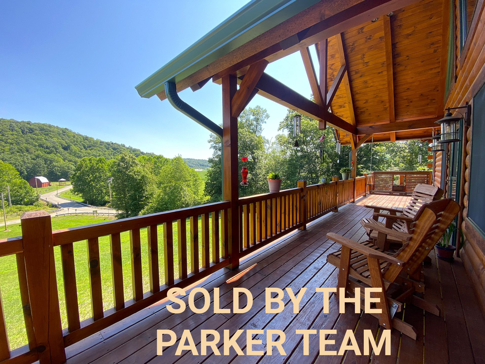 Another like-new log lodge sold by the Parker Team in a viewtiful setting inside the famous Hocking Hills in southeast Ohio