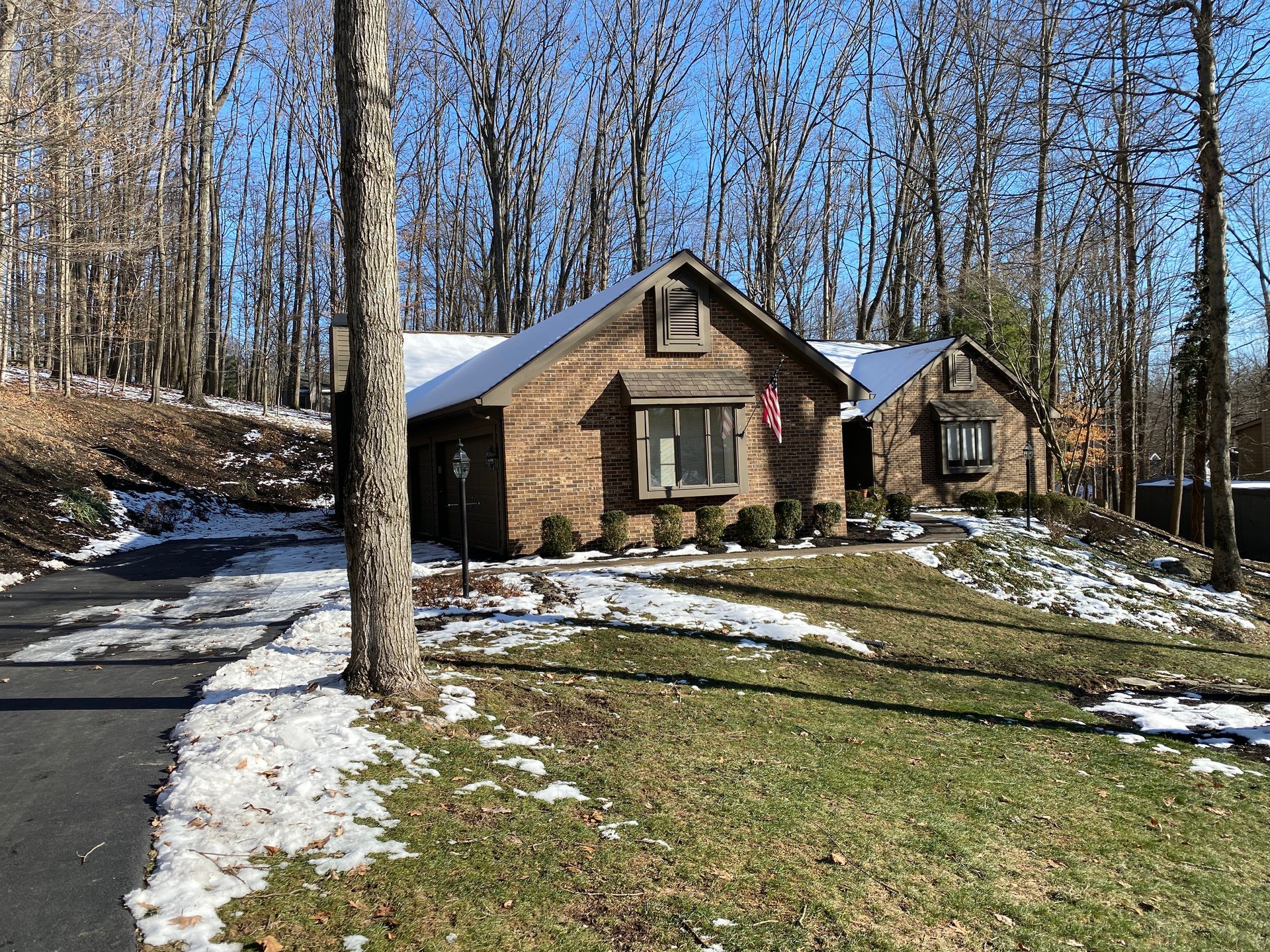 Upscale ranch home in newer neighborhood setting in Newark Ohio, sold in 2025 by The Parker Team..Karen and Doug
