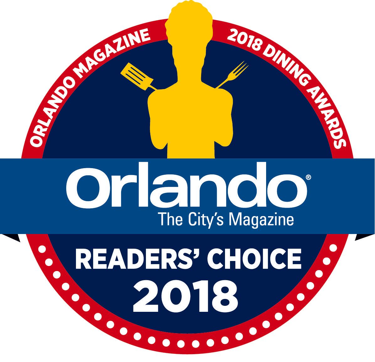 2018 readers choice dining award for Orlando magazine