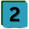 A number with graphics behind it.