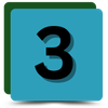 A number with graphics behind it.