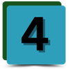 A number with graphics behind it.