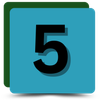 A number with graphics behind it.