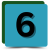 A number with graphics behind it.