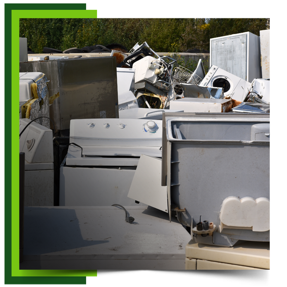 A pile of junk appliance