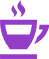 A purple cup of coffee with steam coming out of it. | Phil's Complete Auto Repair