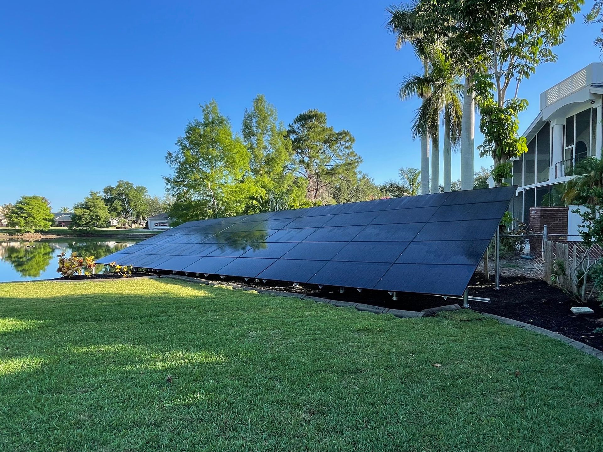 Ground mount solar install
