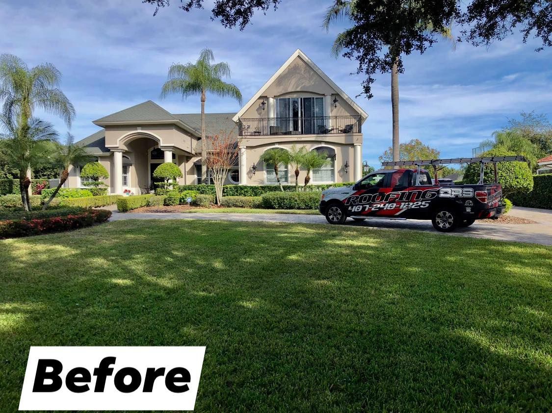 Steep Roof Before pic