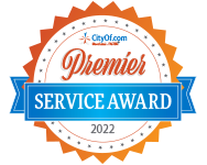 A premier service badge logo