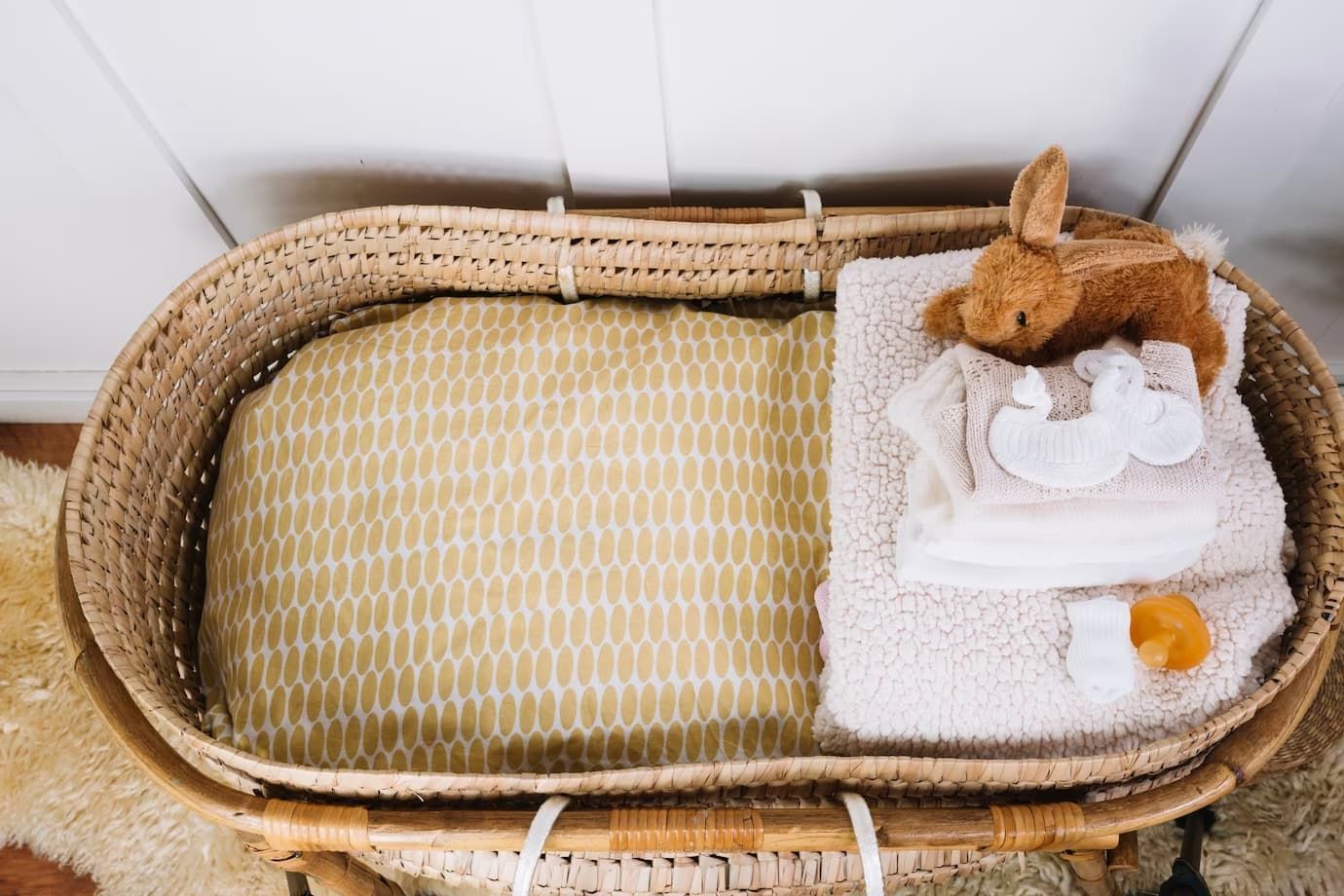 Woven Baby Cot Bed — Gold Coast Linen Hire in Tugun, QLD