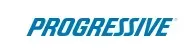 The blue, italicized logo for the Progressive insurance company.