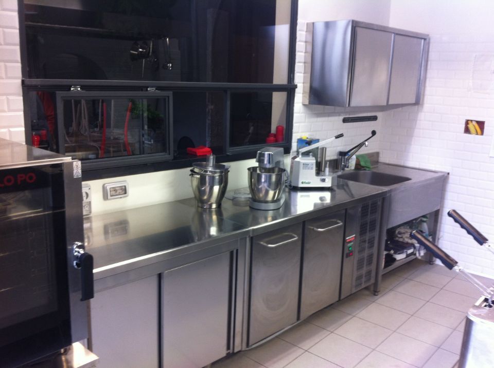 banchi in acciaio inox