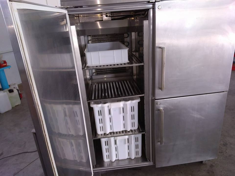 interni frigorifero in acciaio inox