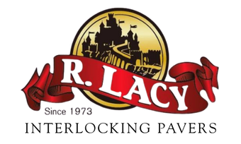 The logo for r. lacy interlocking pavers since 1973
