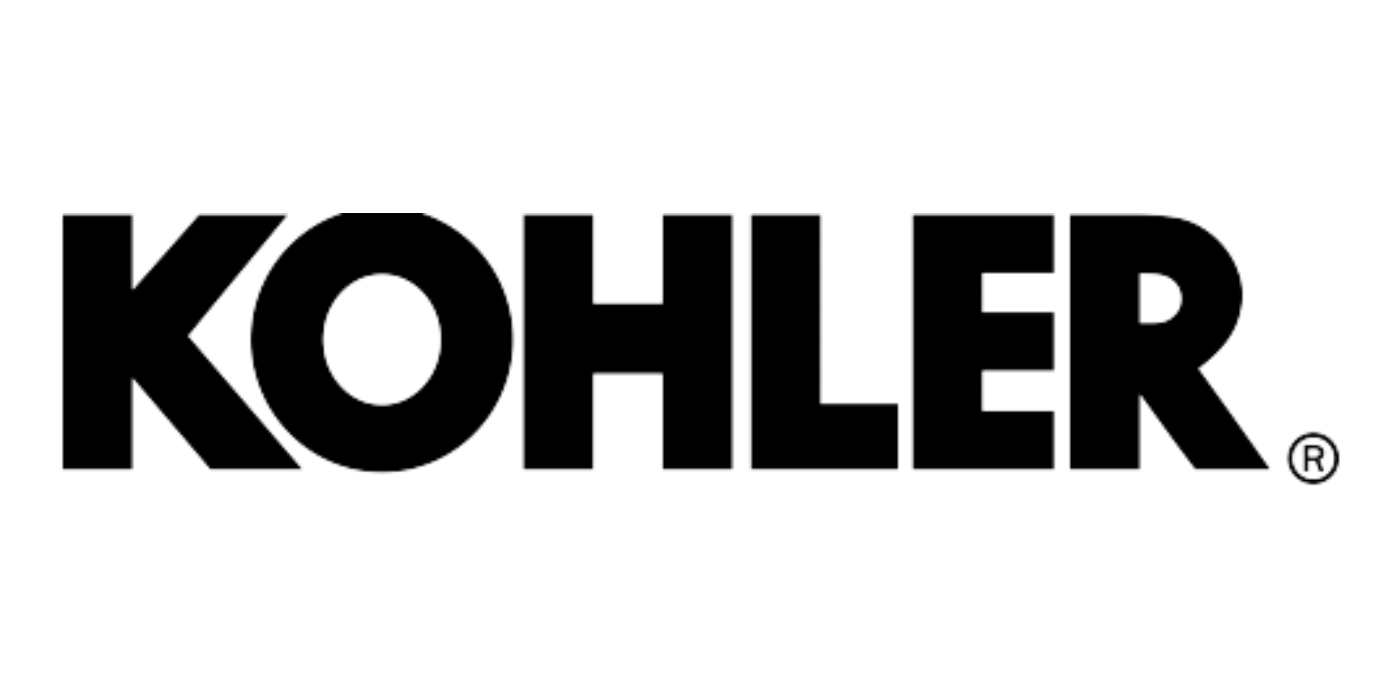 The kohler logo is black and white on a white background.