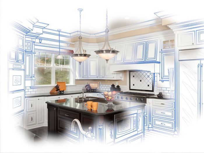 Beautiful Custom Kitchen Design Drawing — Birmingham, AL — Jordan & Associates